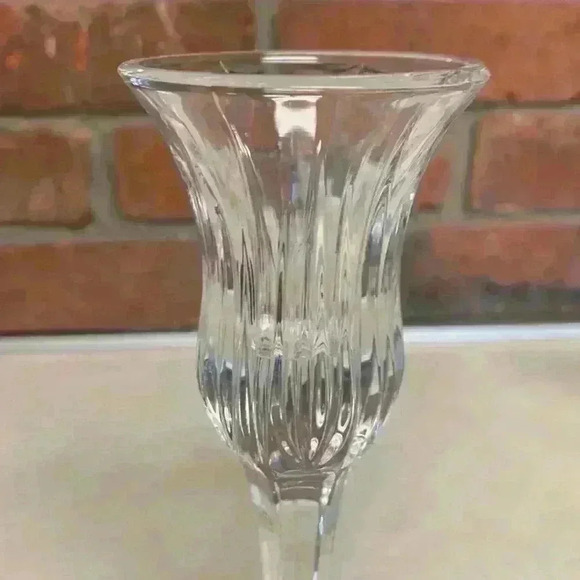 2 Mikasa Clear Crystal Candlestick Holders With Tags..Pattern Is Icicles - Picture 4 of 8